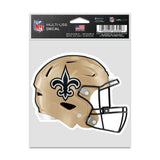 New Orleans Saints Decal 3.75x5 Helmet Fan-0