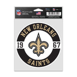 New Orleans Saints Decal 3.75x5 Patch Fan-0