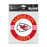 Kansas City Chiefs Decal 3.75x5 Patch Fan-0