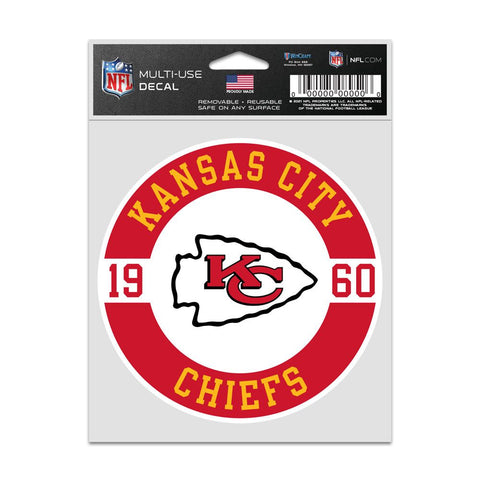 Kansas City Chiefs Decal 3.75x5 Patch Fan-0