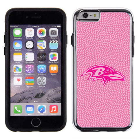 Baltimore Ravens Phone Case Pink Football Pebble Grain Feel iPhone 6 CO-0