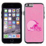 Cleveland Browns Phone Case Pink Football Pebble Grain Feel iPhone 6 Case CO-0