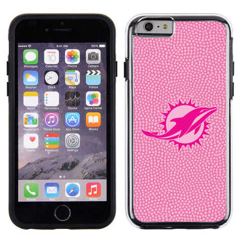 Miami Dolphins Phone Case Pink Football Pebble Grain Feel iPhone 6 Case CO-0