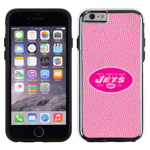 New York Jets Phone Case Pink Football Pebble Grain Feel iPhone 6 CO-0