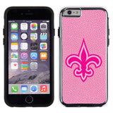 New Orleans Saints Phone Case Pink Football Pebble Grain Feel iPhone 6 CO-0