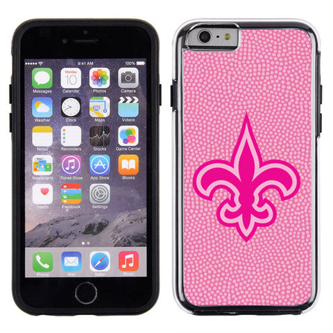 New Orleans Saints Phone Case Pink Football Pebble Grain Feel iPhone 6 CO-0