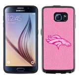 Denver Broncos Phone Case Pink Football Pebble Grain Feel Samsung Galaxy S6 CO-0