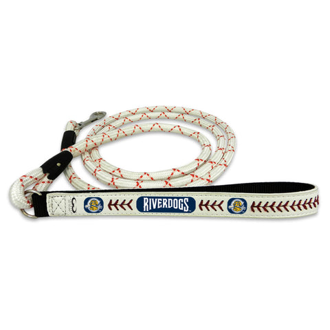 Charleston RiverDogs Pet Leash Leather Frozen Rope Baseball Size Medium CO-0