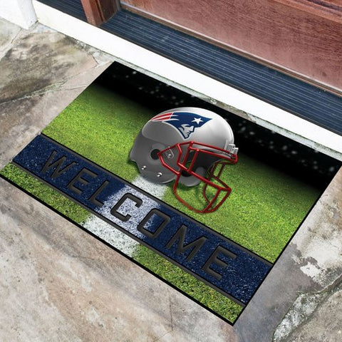 New England Patriots Door Mat 18x30 Welcome Crumb Rubber-0