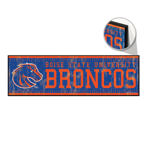 Boise State Broncos Sign 9x30 Wood Yard Marker-0
