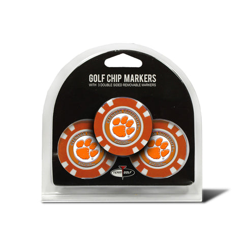 Clemson Tigers Golf Chip with Marker 3 Pack-0