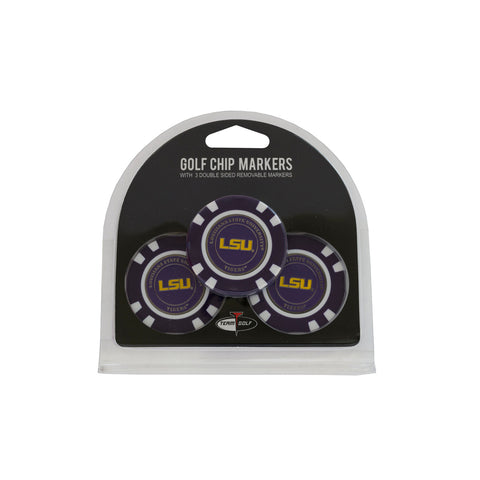 LSU Tigers Golf Chip with Marker 3 Pack-0