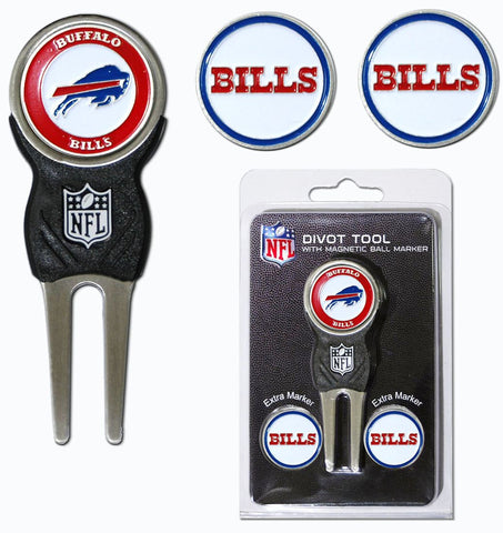 Buffalo Bills Golf Divot Tool with 3 Markers - Special Order-0