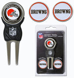 Cleveland Browns Golf Divot Tool with 3 Markers-0