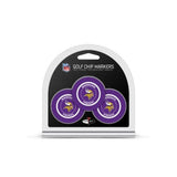 Minnesota Vikings Golf Chip with Marker 3 Pack-0