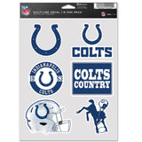 Indianapolis Colts Decal Multi Use Fan 6 Pack-0