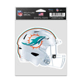 Miami Dolphins Decal 3.75x5 Helmet Fan-0