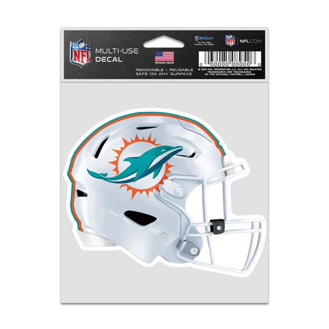 Miami Dolphins Decal 3.75x5 Helmet Fan-0