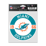 Miami Dolphins Decal 3.75x5 Patch Fan-0