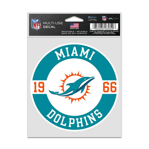Miami Dolphins Decal 3.75x5 Patch Fan-0