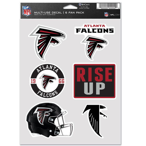 Atlanta Falcons Decal Multi Use Fan 6 Pack-0