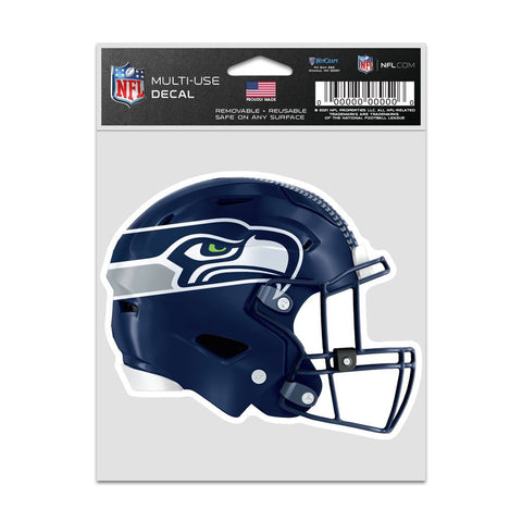 Seattle Seahawks Decal 3.75x5 Helmet Fan-0