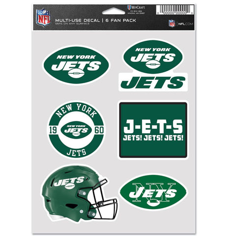 New York Jets Decal Multi Use Fan 6 Pack-0