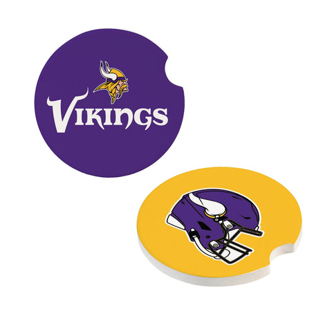 Minnesota Vikings Car Coaster Set 2 Pack Periodic Restock-0