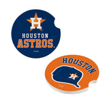 Houston Astros Car Coaster Set 2 Pack-0