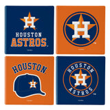 Houston Astros Coaster Set 4 Piece with Wood Caddy-1