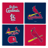 St. Louis Cardinals Giants Coaster Set 4 Piece with Wood Caddy-2
