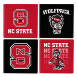 North Carolina State Wolfpack Coaster Set 4 Piece with Wood Caddy-0