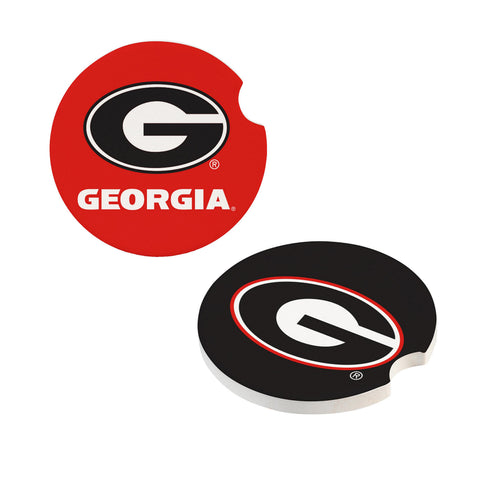 Georgia Bulldogs Car Coaster Set 2 Pack-0