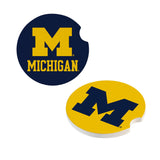 Michigan Wolverines Car Coaster Set 2 Pack-0