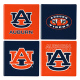 Auburn Tigers Coaster Set 4 Piece with Wood Caddy-0