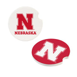 Nebraska Cornhuskers Car Coaster Set 2 Pack Periodic Restock-1