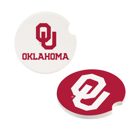 Oklahoma Sooners Car Coaster Set 2 Pack Periodic Restock-0