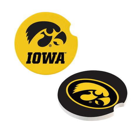 Iowa Hawkeyes Car Coaster Set 2 Pack Periodic Restock-0
