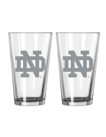 Notre Dame Fighting Irish Glass Pint Frost Design 2 Piece Set-0