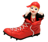 Nebraska Cornhuskers Mascot in Cleat - Script Logo-0