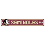 Florida State Seminoles Sign 4x24 Plastic Street Style CO-0