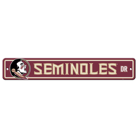 Florida State Seminoles Sign 4x24 Plastic Street Style CO-0