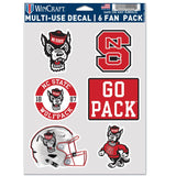 North Carolina State Wolfpack Decal Multi Use Fan 6 Pack-0