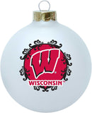 Wisconsin Badgers Ornament Large Glass Ball Special Order-0