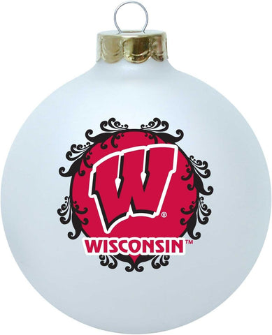 Wisconsin Badgers Ornament Large Glass Ball Special Order-0