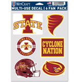Iowa State Cyclones Decal Multi Use Fan 6 Pack-0