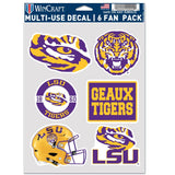 LSU Tigers Decal Multi Use Fan 6 Pack-0