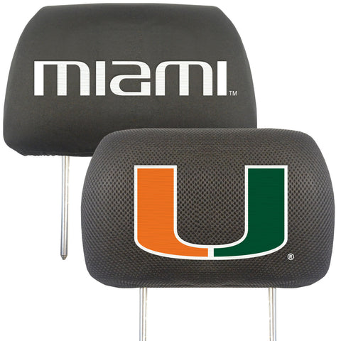 Miami Hurricanes Headrest Covers FanMats Special Order-0