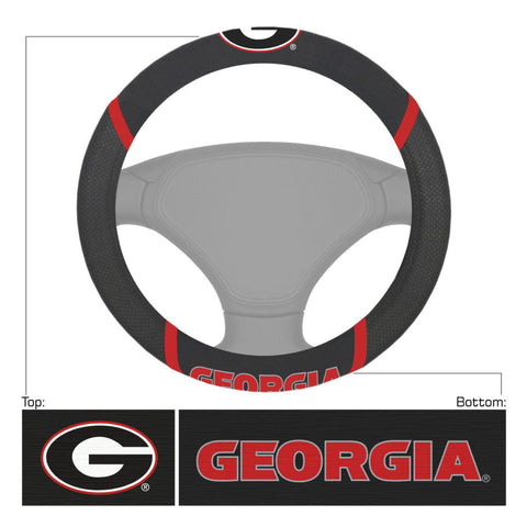 Georgia Bulldogs Steering Wheel Cover Mesh/Stitched-0