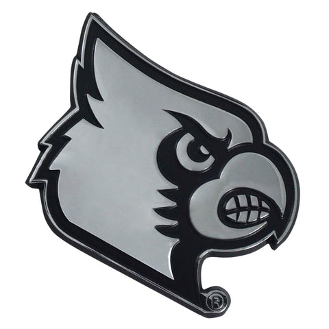 Louisville Cardinals Auto Emblem Premium Metal Chrome Special Order-0